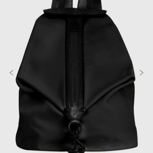 NWT REBECCA MINKOFF Large Julian Nylon Backpack Full Size Bag BLACK AUTHENTC